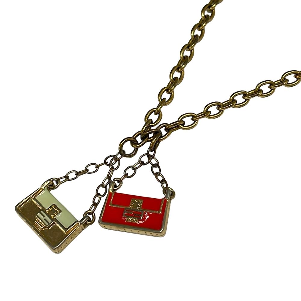 Fendi Necklace Gold Red White